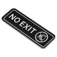 thumbnail image 1 of Unique Bargains No EXIT Sign 6'x2' Self Adhesive Door Sticker Mounting Strips Black, 1 of 6