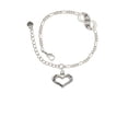 thumbnail image 2 of Delight Jewelry Silvertone Heart with 3 AB Crystals - Believe Faith Prayer Silver-tone Paw Infinity Link Chain Bracelet, 6"+2" Extender, 2 of 3