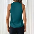 thumbnail image 5 of Ktyne Office Tank Tops Women Work Professional Sleeveless Blouses To Wear Under a Blazer V-Neck Vest Shirt Summer Trendy Work Tops Turquoise M, 5 of 7
