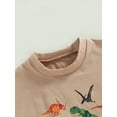 thumbnail image 5 of Bagilaanoe Newborn Baby Girl Boy Rompers Dinosaur Print Short Sleeve Bodysuits 3M 6M 12M 18M Infant Casual One Piece Short Jumpsuit, 5 of 9
