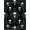 Black White, Pattern 5, variant on ODIKA 8'x10' Washable Area Rug Non-Slip Chair-Friendly Mat Gothic Vintage Ghost Skull Center Ornate Scroll Border Horror for Dining Room, Large Office, Lounge