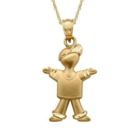 Just Gold Boy Pendant Necklace in 14kt Gold