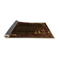 thumbnail image 2 of Ahgly Company Indoor Square Abstract Orange Modern Area Rugs, 7' Square, 2 of 4