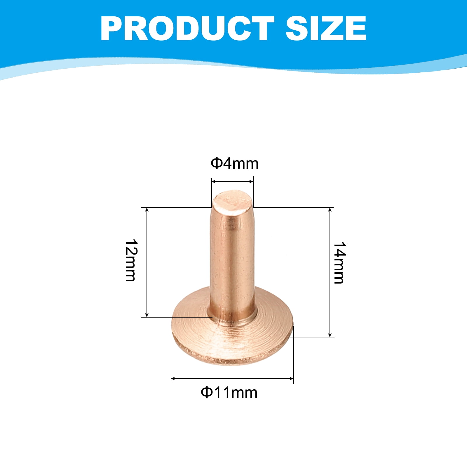 11x4x12mm Studs for Clothing, 100 Sets Spikes for Clothes Studs and Spikes Leather Rivets Burrs Copper Fastener Metal Screw Posts for Leather Jacket Crafting Crafts Fabric