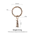 thumbnail image 2 of LEORX Key Chain Bracelet Women 1Pack Coffee Color PU Leather Alloy Key Organizer with Tassel Style for Daily Use, 2 of 8