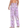 thumbnail image 6 of FREEAMG Cute Magic Unicorns Pajama Pants for Men, Men's Separate Bottoms, Pure Cotton Comfortable Lounge Pants for Men（367）, 6 of 7