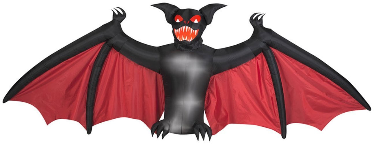 Gemmy Animated Airblown Scary Bat, 4.5 ft Tall, Multicolored Walmart