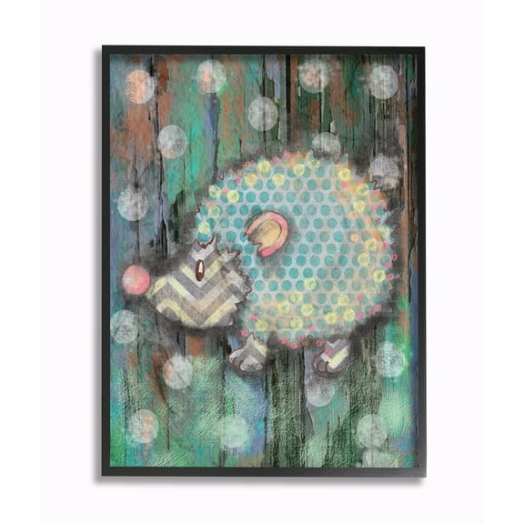 Stupell Distressed Woodland Porcupine Wall Art 16x20