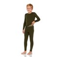 thumbnail image 2 of Thermajohn Thermal Underwear for Boys Long Johns Set Kids (Olive Green, Large), 2 of 5