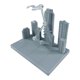 thumbnail image 5 of Base de soporte de exhibición para modelos con soporte seguro y dos adaptadores. Ligera y con estilo urbano. Gris 145x95x11cm, 5 of 9