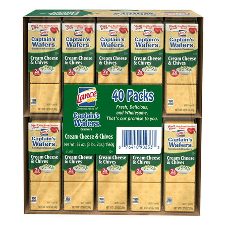 Lance Captain's Wafers Cream Cheese & Chives Crackers (40