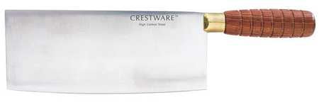 CRESTWARE KN321 Chinese Cleaver,Straight,8 in. L,Wood G1892086 by Crestware