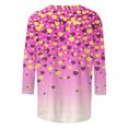 thumbnail image 5 of Luxalzxs Womens Valentine's Day Shirts Crewneck 3/4 Length Sleeve Oversized Tops Cute Love Heart Graphic Tees Dressy Casual Blouse, 5 of 5