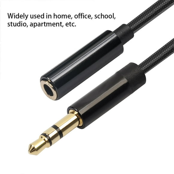 Computer Laptop Phone Tablet Portable Adaptor Cord Sound Audio Extension Cable 3.5mm Male to Female Adapter Conversion Connector Sound Equipment 1m
