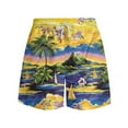 thumbnail image 4 of DIOAZUD Tropical Swim Trunks for Men Hawaiian Swim Shorts Big and Tall Quick Dry Swimming Shorts Drawstring Elastic Waist Bathing Suits Palm Tree Print Beachwear with Pockets, 4 of 6