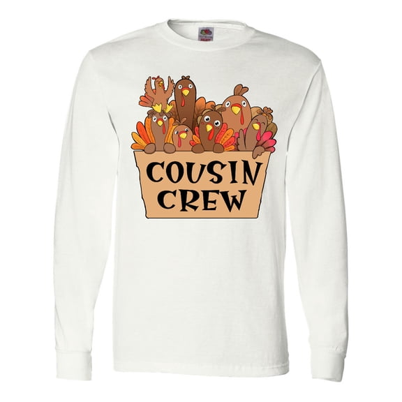 Inktastic Cousin Crew Cute Turkey Family Long Sleeve T-Shirt