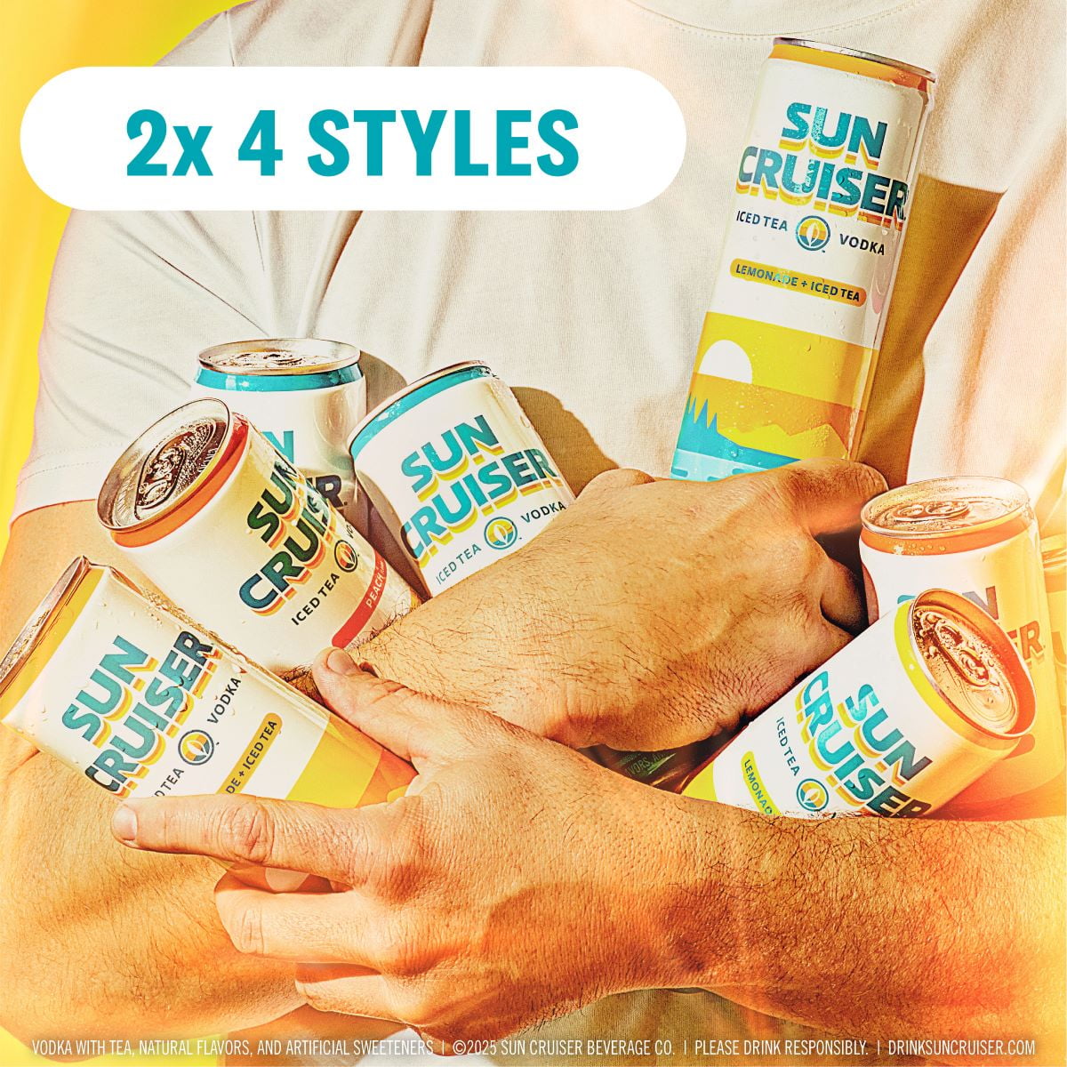 Sun Cruiser Iced Tea Vodka Variety, 8 pack, 12 fl. oz. Aluminum Cans, 4.5% ABV