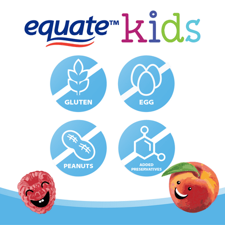 Equate Kids Multivitamin Probiotic Supplement Gummies, Assorted Fruit, 70 Count