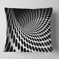 thumbnail image 2 of Designart Waves and Circles Black n’ White - Contemporary Throw Pillow - 18x18, 2 of 5