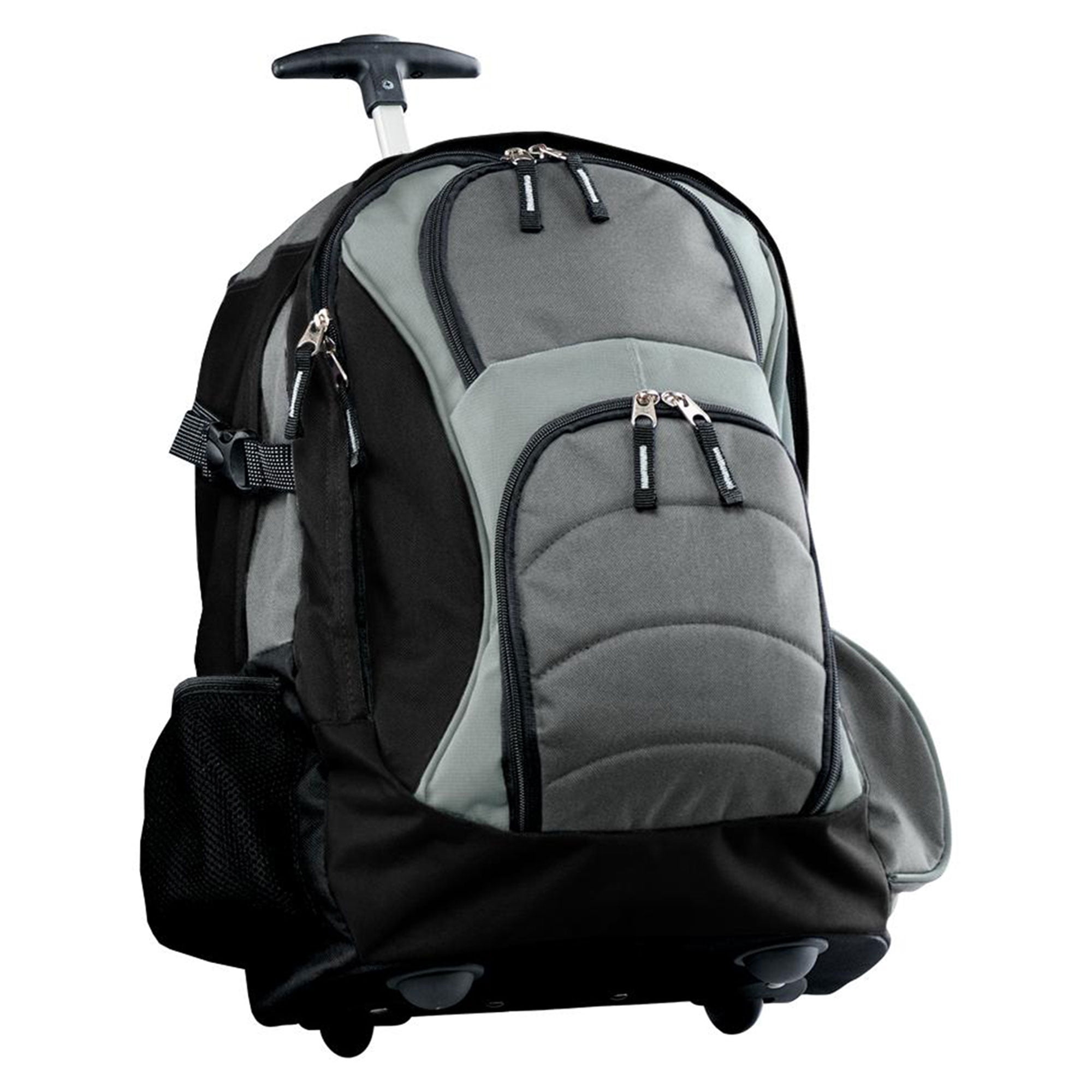 Port Authority Wheeled Handy Durable Pocket Backpack_Grey Black_One Size by Port Authority