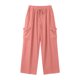 thumbnail image 3 of Pantalones de Vestido de Cintura Elástica para Mujeres Color Sólido Suelto Elástico Cordón de Cintura Pantalones de Pierna Recta de Bolsillo Grande, 3 of 5