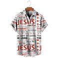 thumbnail image 5 of Dios ama al mundo Jesús me ama Camisas hawaianas Camisas de moda para hombres y mujeres Camisas de playa geniales Camisas florales geniales de verano Ropa, 5 of 5