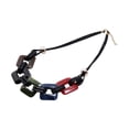 thumbnail image 1 of Cadena cuadrada de joyería de resina multicolor, joyería de moda para mujer, collar, joyería, cadena de suéter, 1 of 4