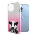 thumbnail image 2 of WIRESTER Pink Gradient Glitter Case, Animal Sparkle Bling TPU Cover for Apple iPhone 13 Pro 6.1" 2021, Animal Black Spot Cow, 2 of 3