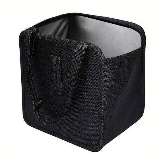 Car Trunk Storage Box Collapsible Organizer Foldable Design Fabric Material Black Color 3.39X3.39X2.24 Inches 0.75 Pounds Space Saving