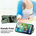 thumbnail image 6 of Allytech Kickstand Case for iPhone 14 2022 5G, Business Style Ultra Slim Card Holder Stand Case Magnetic PU Leather Anti-Scratch Cover for iPhone 14 6.1", Green, 6 of 7