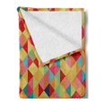thumbnail image 2 of Abstract Soft Flannel Fleece Throw Blanket, Triangle Formed Fractal Geometric with Aztec Culture Effects Western Print, Cozy Plush for Indoor and Outdoor Use, 60" x 80", Multicolor, by Ambesonne, 2 of 5