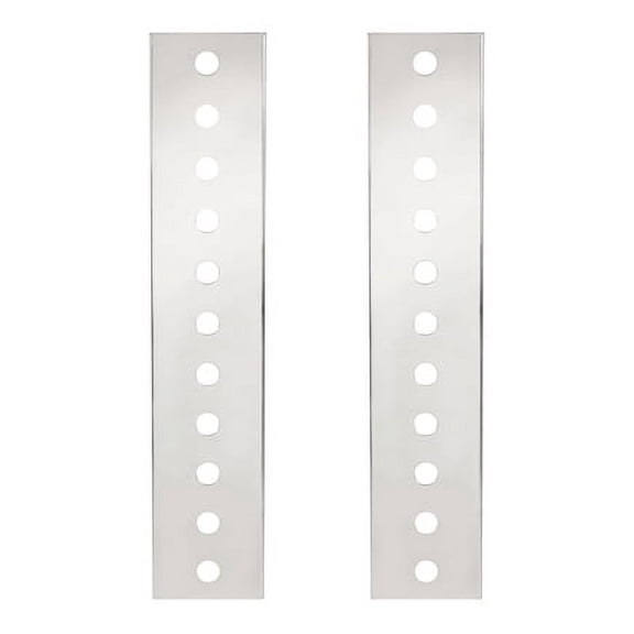 Pair of Peterbilt Stainless Front Air Cleaner Bracket Only-22 Mini Light Cutouts