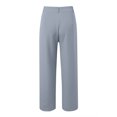 thumbnail image 3 of DuoJiaJ 2025 Women's Wide Leg Work Pants High Waist Business Casual Slacks Trousers Linen Casual Pants Women, 3 of 4