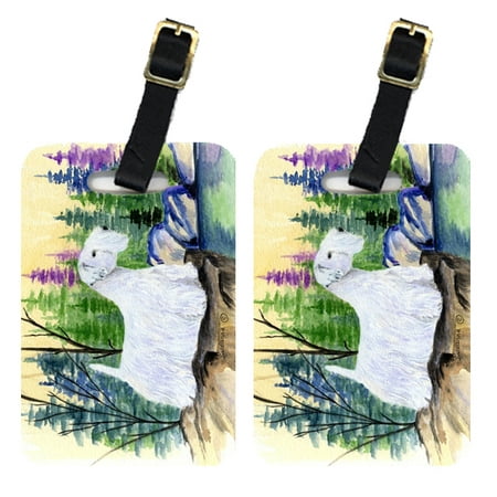Pair of 2 Sealyham Terrier Luggage Tags