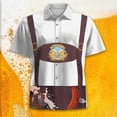 thumbnail image 2 of Men's Linen Casual Short Sleeve Shirts Floral Button Down T Shirt Top Mens Shirt Loose Funny Hawaiian Shirts Work Shirts for Men, 2 of 4