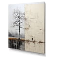 thumbnail image 2 of Designart "Grey Beige Minimalism Tree silence" Minimalism Wall Decor, 2 of 5