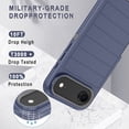 thumbnail image 3 of Petocase for iPhone Air Case,Shockproof Rugged Protection [No Screen Protector] Heavy Duty Dust/Drop Proof 3-Layer Durable Phone Cover for iPhone Air Case,Navy/Gray, 3 of 8