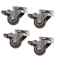 thumbnail image 1 of Paquete de 4 ruedas giratorias de goma TPE de 1,5 pulgadas para trabajo con licencia y cojinete DYNWAVEMX Heavy Duty Caster Wheels, 1 of 8
