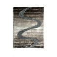 thumbnail image 3 of Benzara Contemporary Style Polyester Area Rug With cotton Backing, Gray-Color:Gray, 3 of 4