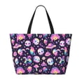 thumbnail image 2 of Rocae Skull mushroom space for Large Women's Waterproof Beach Bag Tote with 7 Pockets Pool Bag for Travel Gym Vacation, 2 of 6