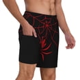thumbnail image 2 of Balery Red Spider Pattern Mens Swim Trunks Swim Shorts for Men Quick Dry Inseam Beach Shorts with Compression Liner Pocket-Medium, 2 of 6