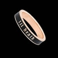 thumbnail image 3 of 4mm Wide Til Death Black Enamel Band Ring | Promise Ring | Anniversary Wedding Ring | Stacking Band | Gift for Her/Him - 925 Sterling Silve, 3 of 5
