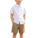 thumbnail image 1 of Odeerbi Niños 2 Piezas Caballero Traje Formal Preppy Vestido de Manga Corta Camisa y Traje Pantalones Cortos Conjunto de Uniforme Escolar, 1 of 9