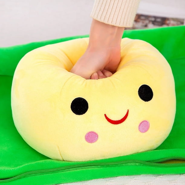 Jouet Peluche Cosse De Pois Avec 3 Haricots - Poupée Mignonne Douce Pour Enfants Garçons Filles, Cadeau Anniversaire