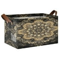 thumbnail image 2 of BZSMCE Collapsible Fabric Cube Storage Bins Gold Blossom Fashion Pattern Design Pattern Storage Box, 2 of 8