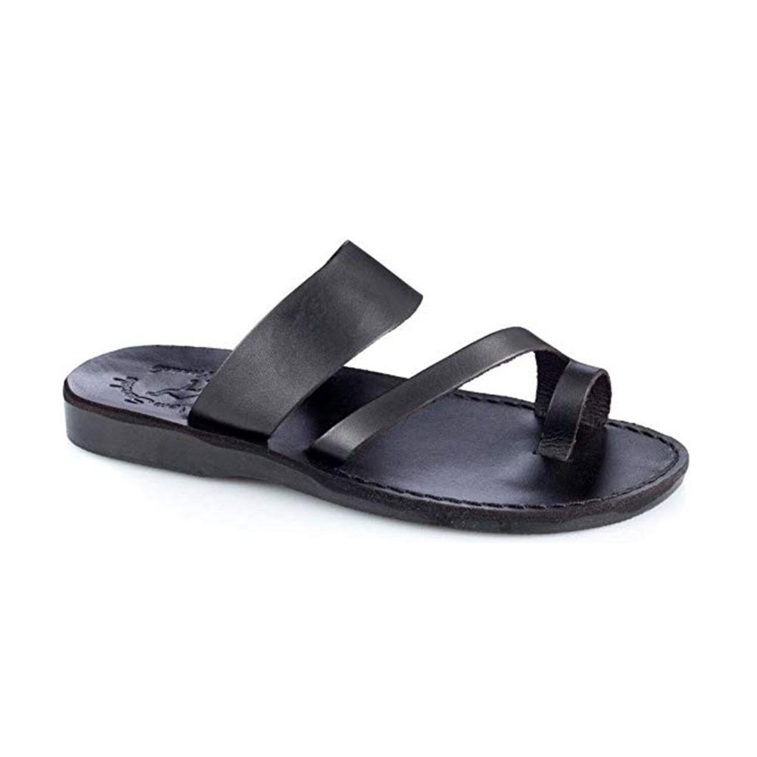 Jerusalem Sandals Men\'s Black Adino Leather Close Toe Slip-On Slide Sandal Sz 13 Adino - Leather Closed Toe Sandal - Mens Sandals - Walmart.com main image 2