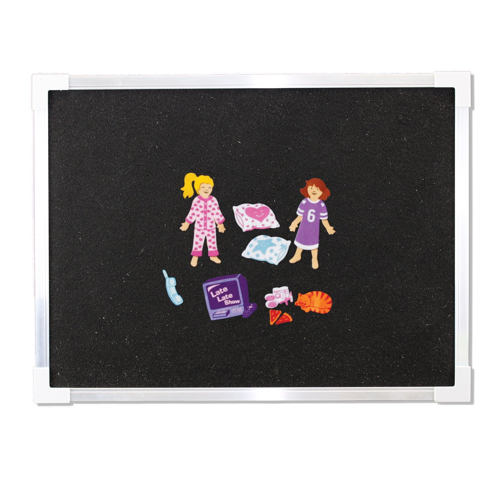 Crestline Products Magnetic Dry-Erase and Flannel Board, 18" x 24"