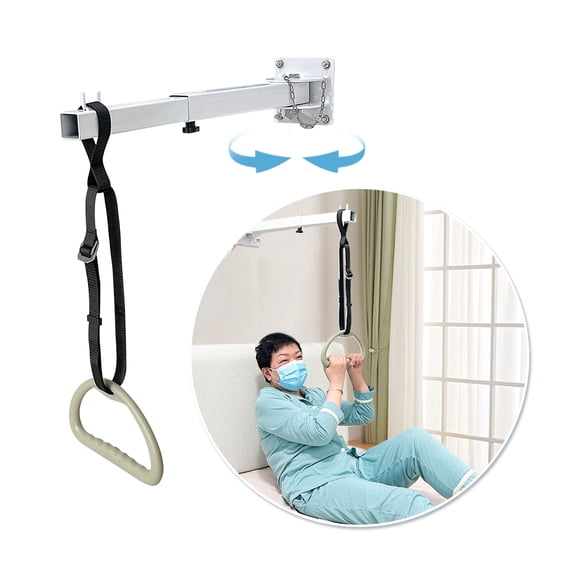 Bed Trapeze Bar for Elderly Bed Pull Up Lift Assist Trapeze Bar Mobility Handicap Medical Trapeze Bars for Get Out of Bed Hospital Overhead Transfer Helper Handle