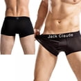 thumbnail image 2 of Men's Breathable Microfiber Polyester Blends Trunks Underwear Covered, 2 of 3