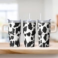 thumbnail image 2 of Reusable 20oz Geometric Design Double Wall Tumbler, Stainless Steel Insulated Travel Coffee Mug with Handle Leak Proof, 2 of 5